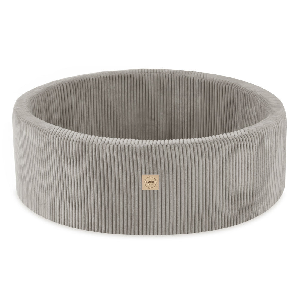 Kamuoliukų baseinas Plush Nest 90×30 cm, mėlyna, premium velvetas, 200 kamuoliukų