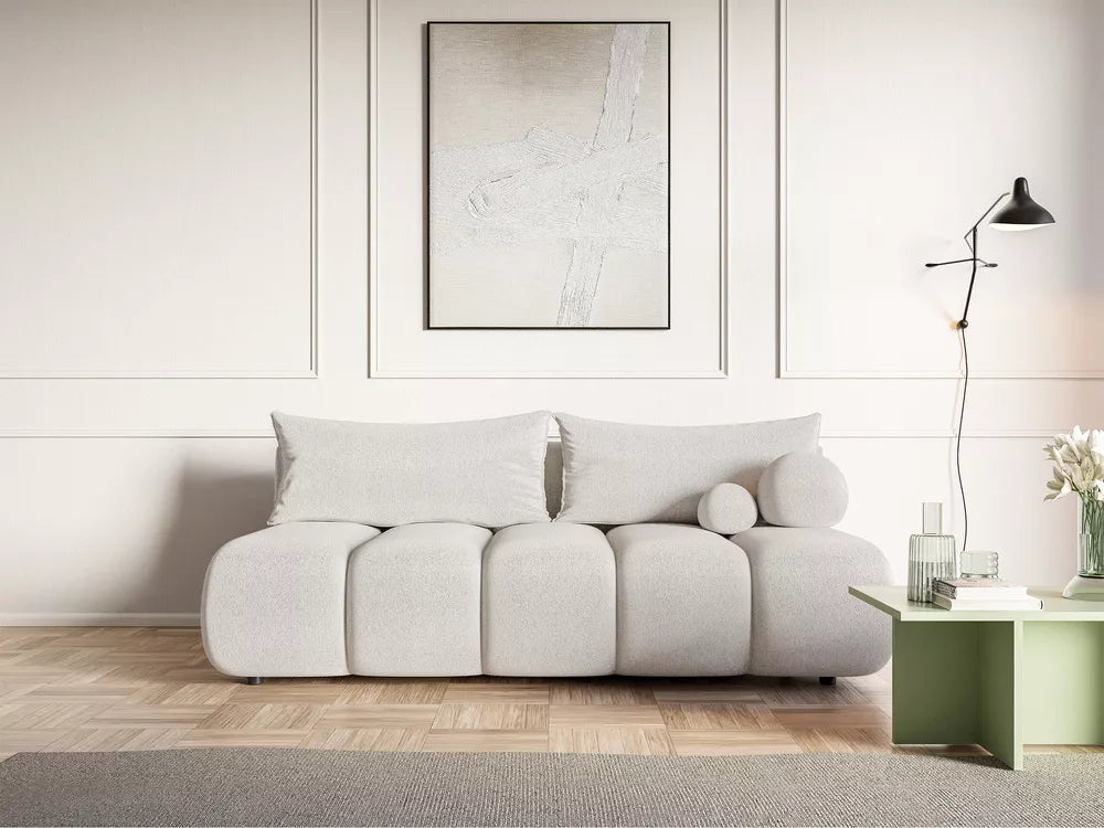 Trivietė sofa Dandelino Mini, kreminė