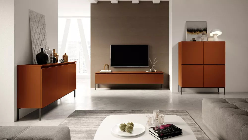 TV spintelė Bemmi, plytų spalvos