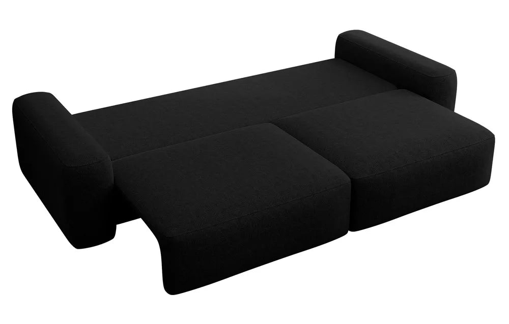 Trivietė sofa Carnos, juoda