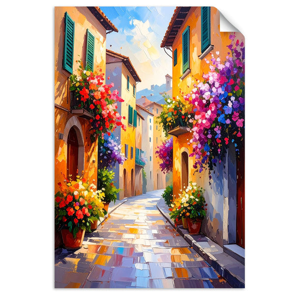 Lipni plakatas, Spalvingos, gražios Italijos gatvės