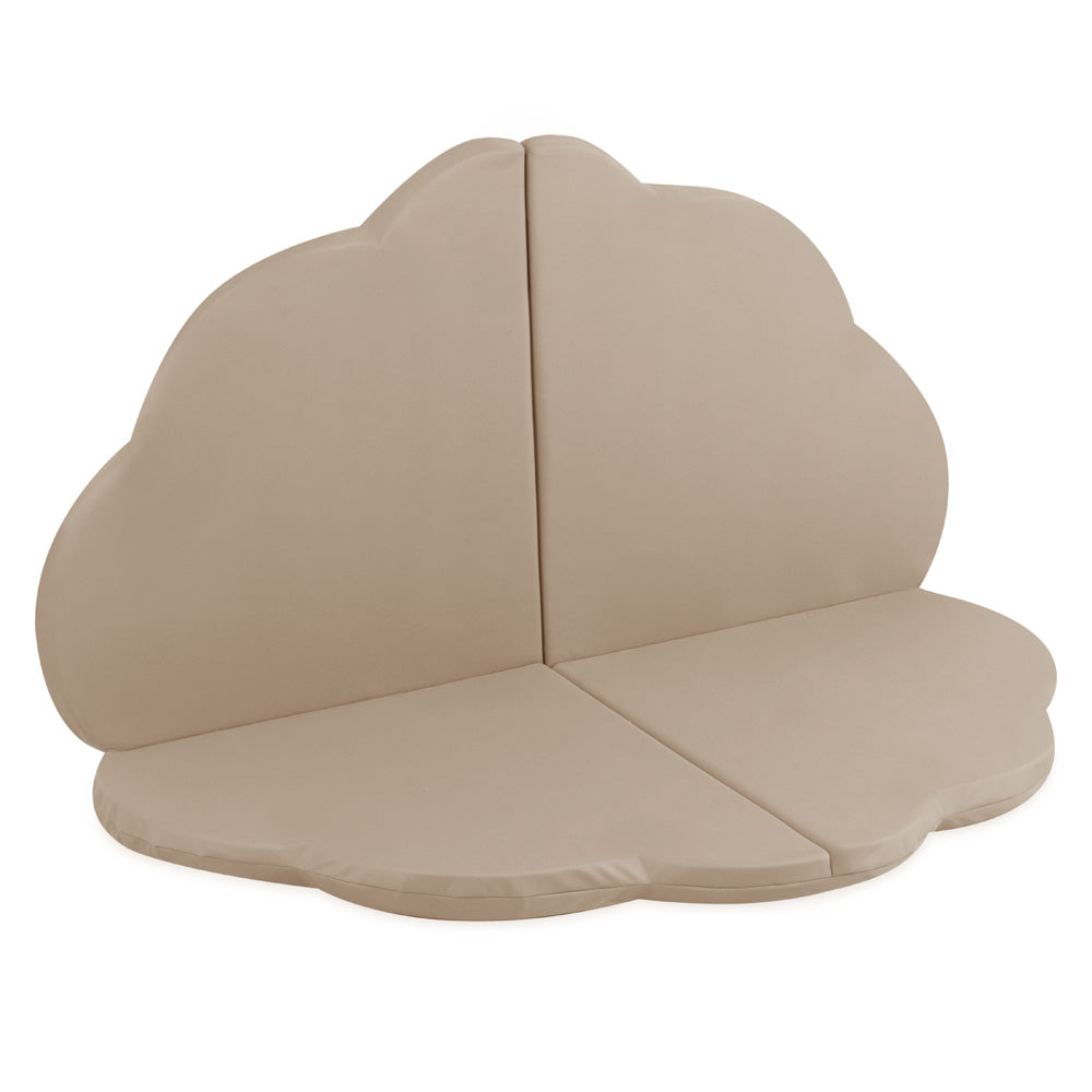Gėlės formos kilimėlis Plush Nest 115×115×5 cm, smėlio, lauko, atsparus vandeniui