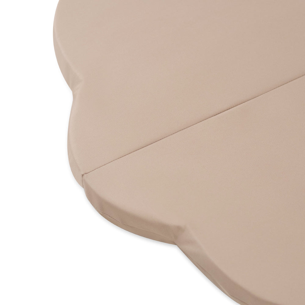 Gėlės formos kilimėlis Plush Nest 115×115×5 cm, smėlio, lauko, atsparus vandeniui