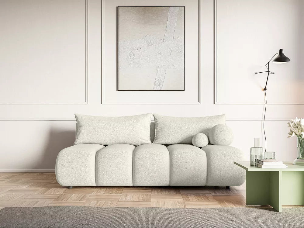 Trivietė sofa Dandelino Mini, kreminė