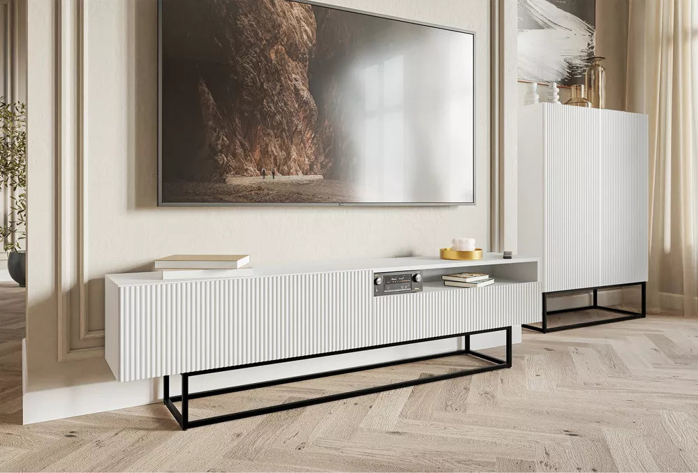 TV spintelė Veldio, balta