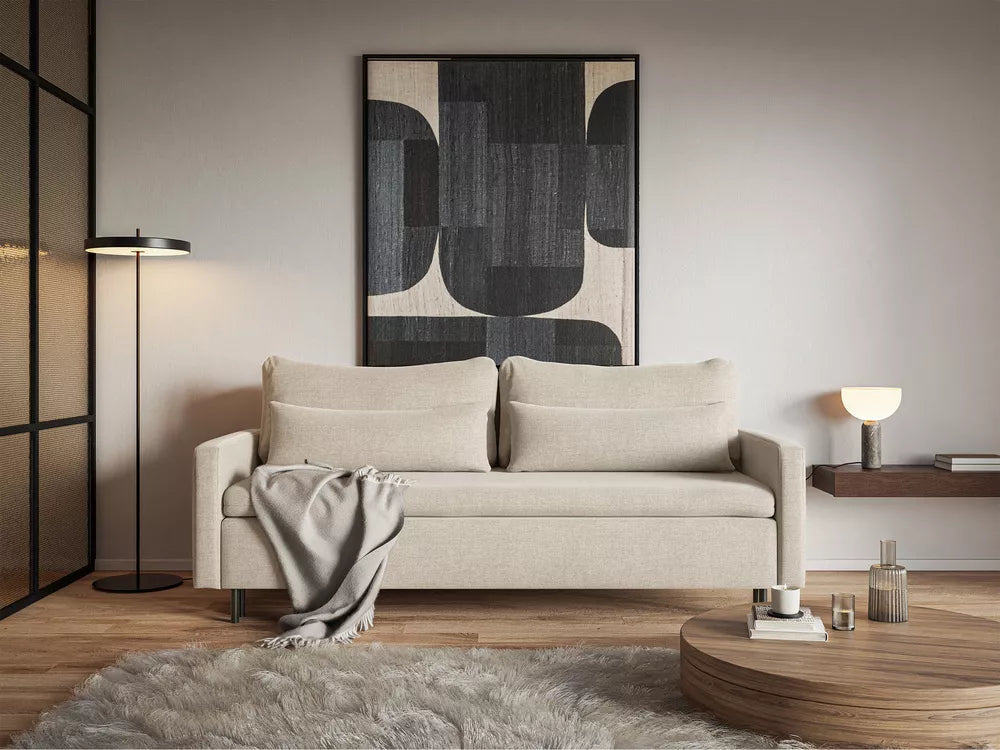 Trivietė sofa Umpro, šviesiai smėlinė