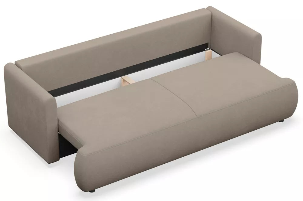 Trivietė sofa Ovo mini, pilkai smėlinė