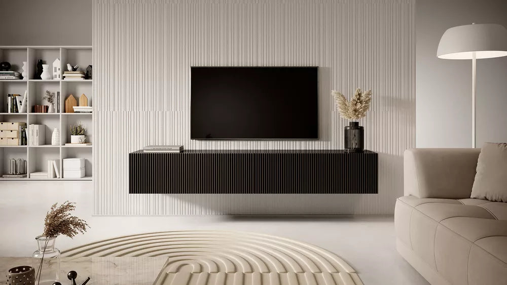 TV spintelė Veldio, juoda