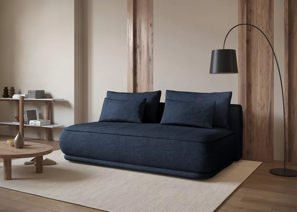 Trijų vietų sofa-lova Leanno, granatinė