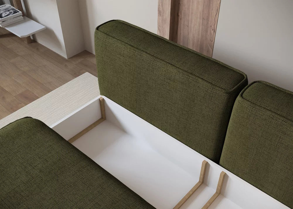 Trijų vietų sofa-lova Leanno, alyvinė