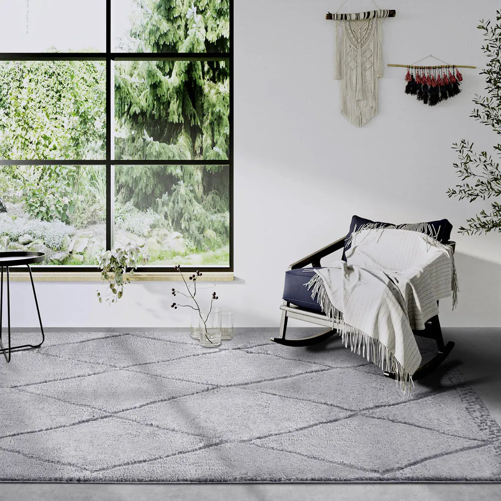 Trumpo Plauko Kilimas Perrotin Grey