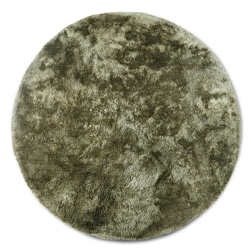Apvalus Ilgo Plauko Kilimas Cosy Green