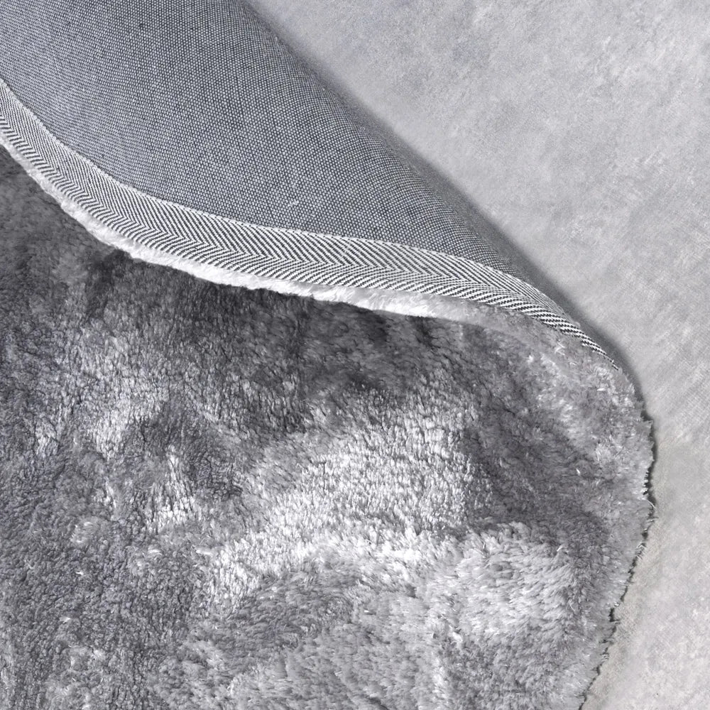 Apvalus Ilgo Plauko Kilimas Cosy Grey