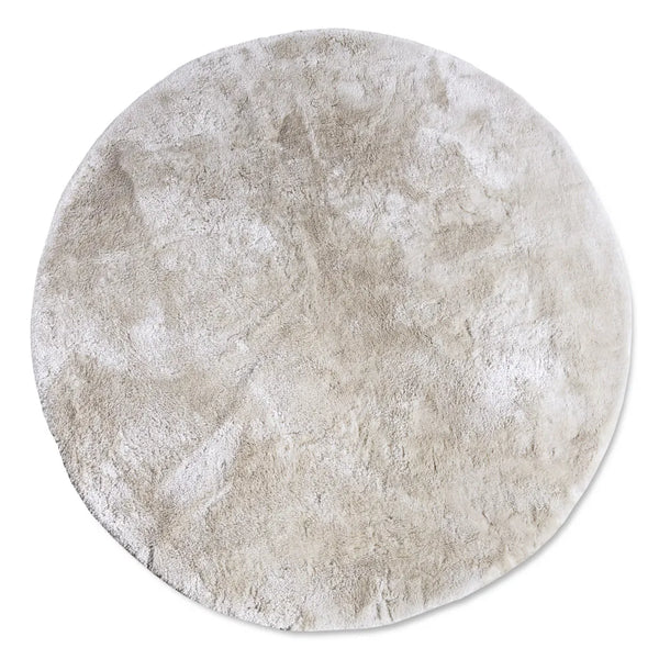 Apvalus Ilgo Plauko Kilimas Cosy Ivory