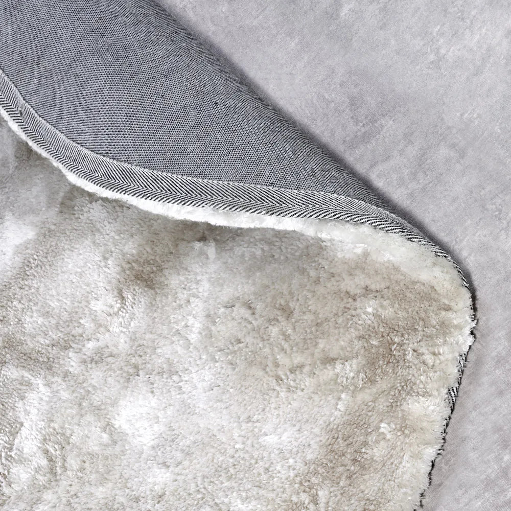 Apvalus Ilgo Plauko Kilimas Cosy Ivory