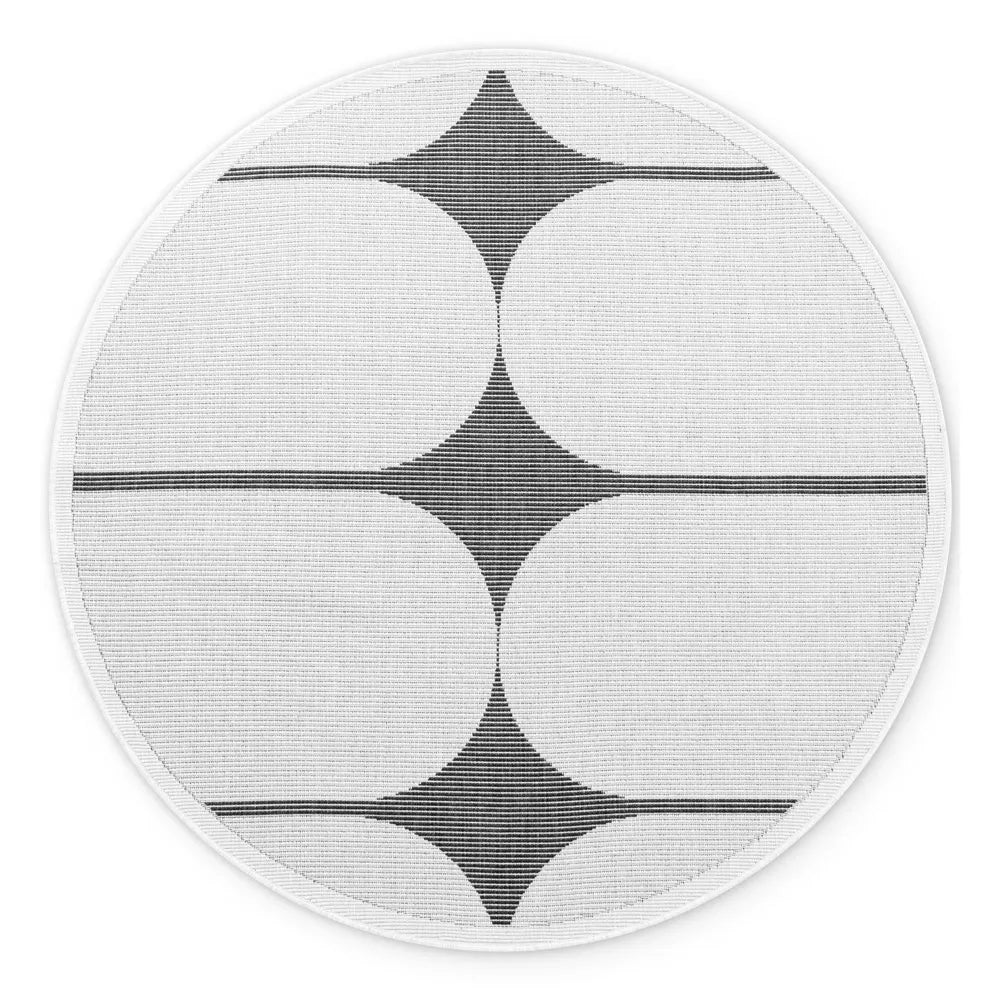 Dvipusis Apvalus Lauko Kilimas Bowen Grey