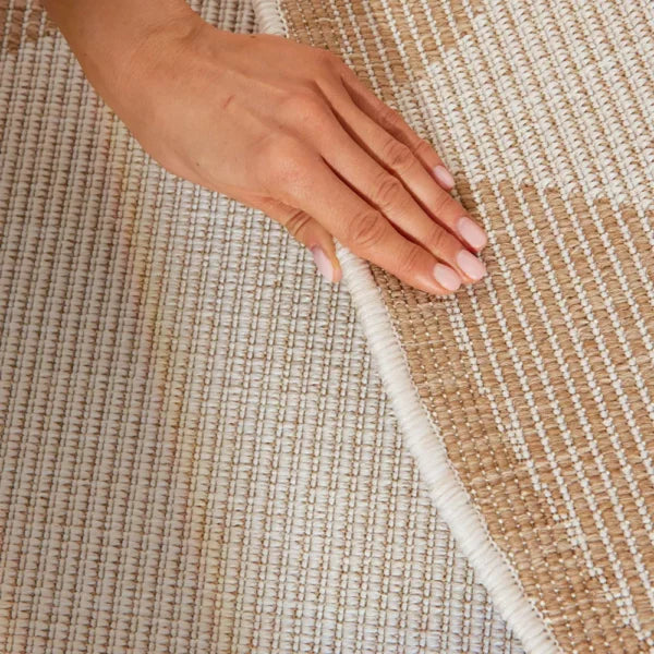 Dvipusis Apvalus Lauko Kilimas Bowen Beige