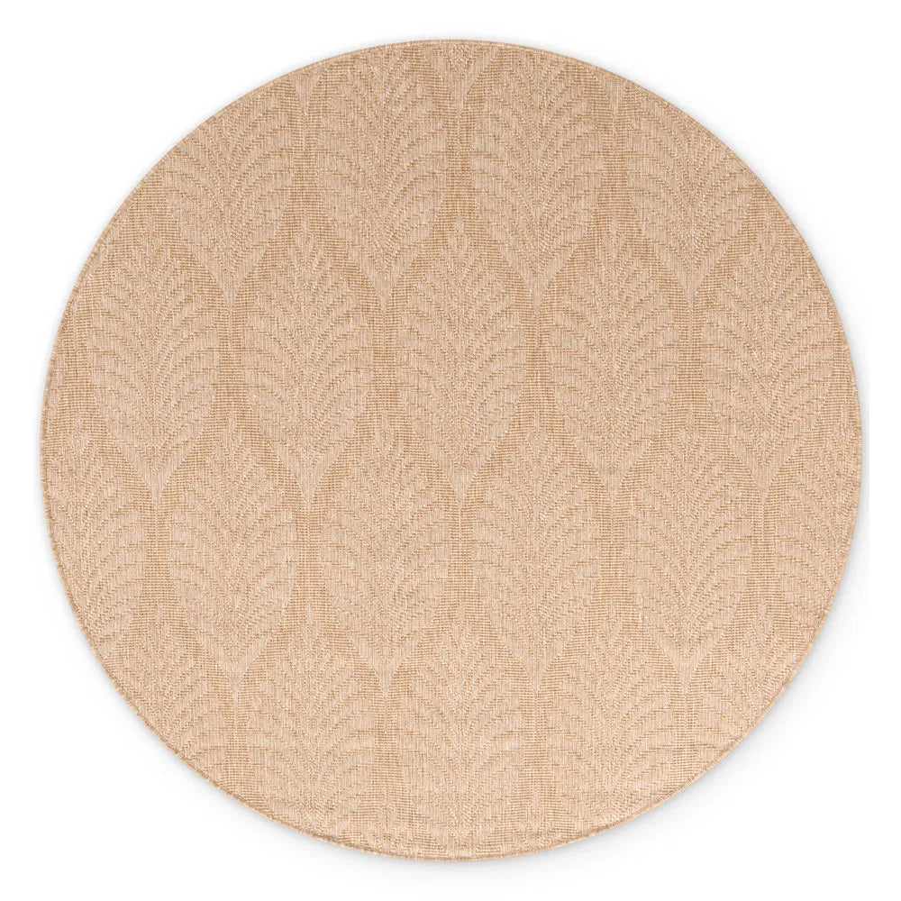 Dvipusis Apvalus Lauko Kilimas Liora Beige