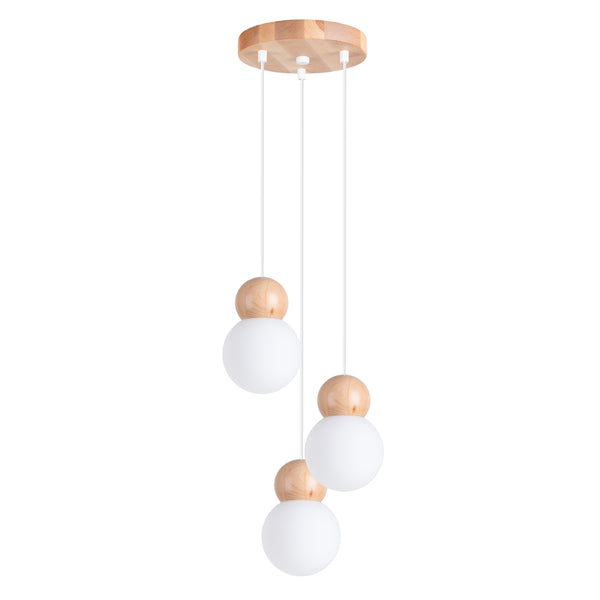 Lempos pakabos PEKKA 3P blanc/bois naturel