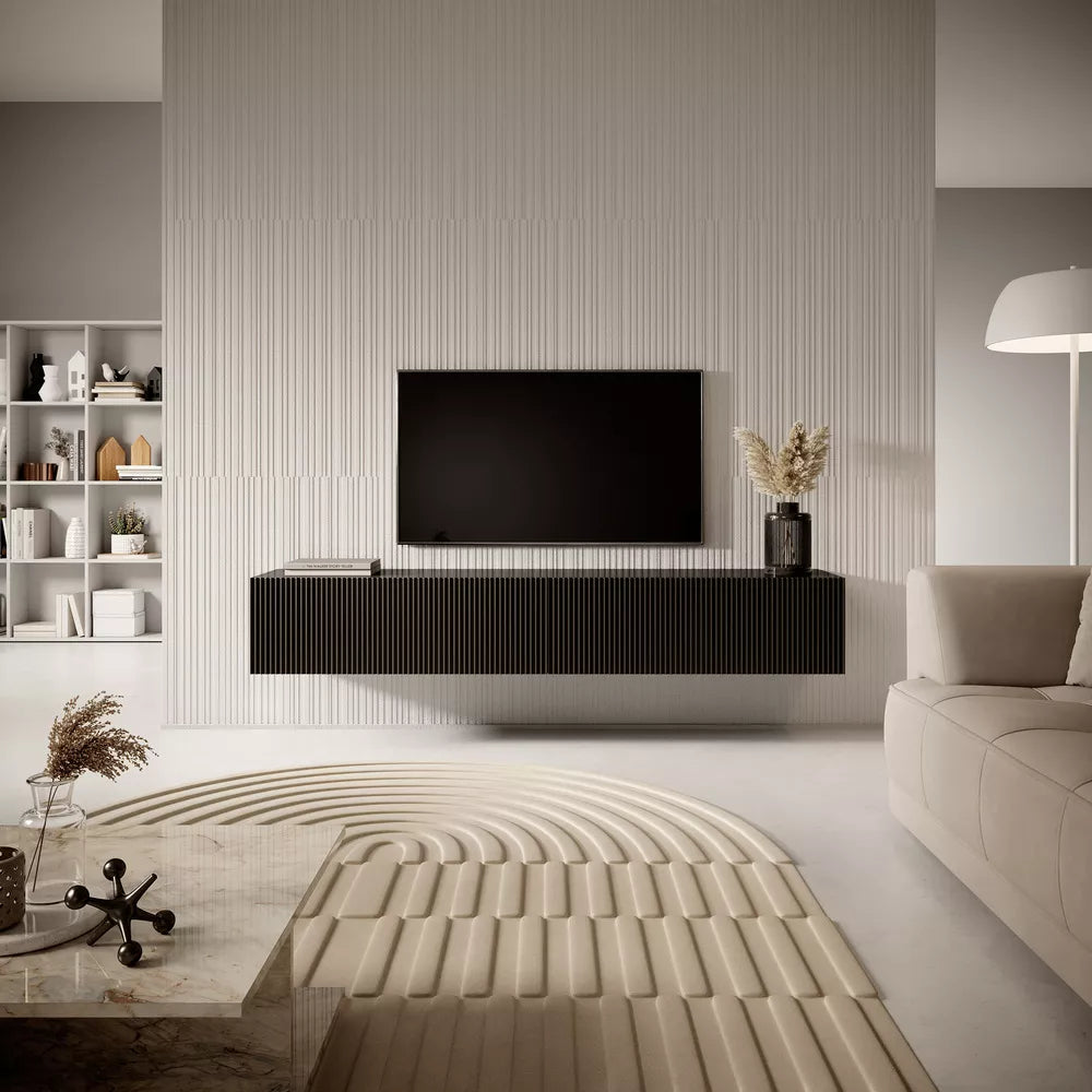 TV spintelė Veldio, juoda