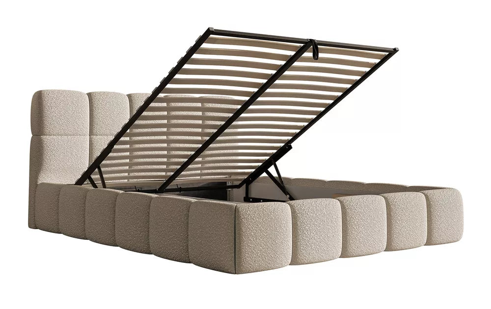 Lova Cloudy, šviesiai smėlinė, 140x200 cm