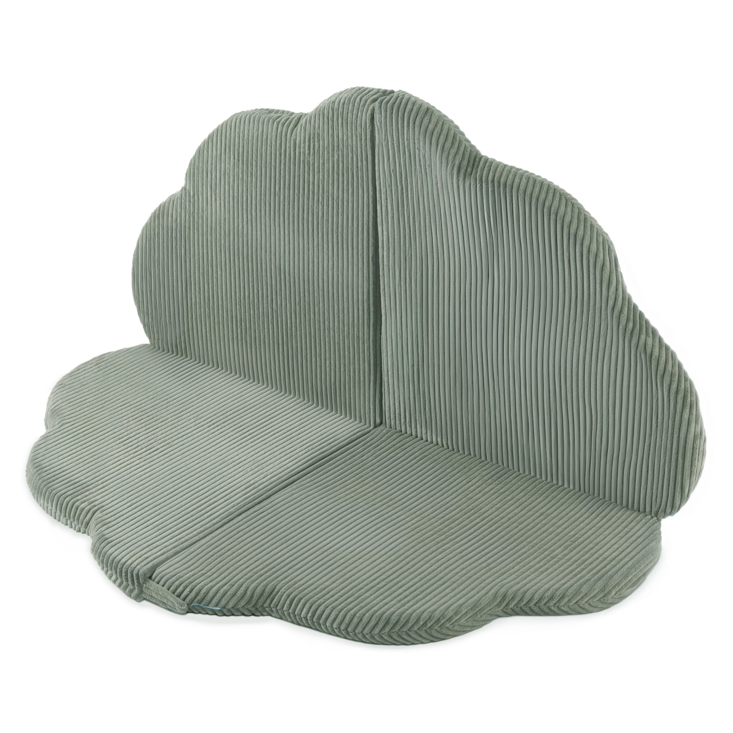 Gėlės formos kilimėlis Plush Nest 115×115×5 cm, žalia, premium velvetas