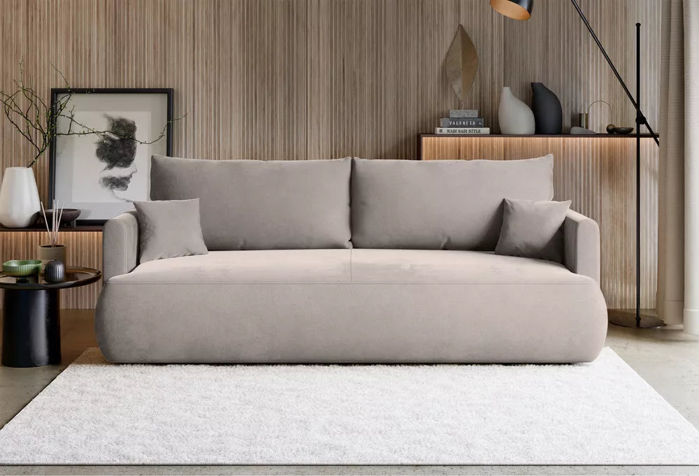 Trivietė sofa Ovo mini, pilka