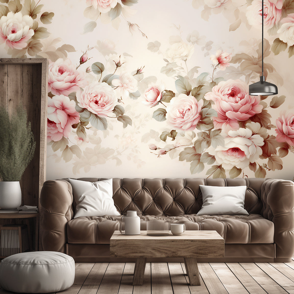 Fototapetai, Shabby Chic rožės