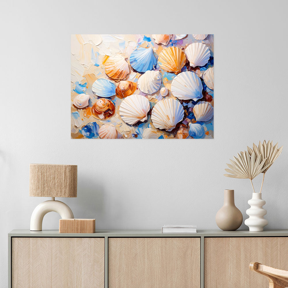 Klijuojamas plakatas, Shells Beach Sand tarsi nudažytas