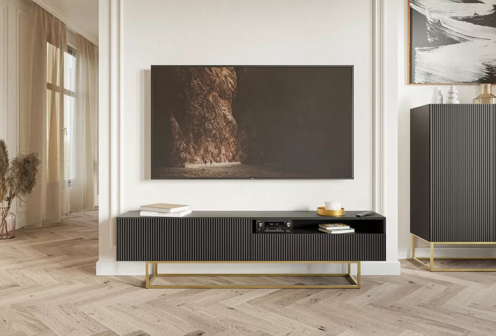 TV komoda Veldio, juoda