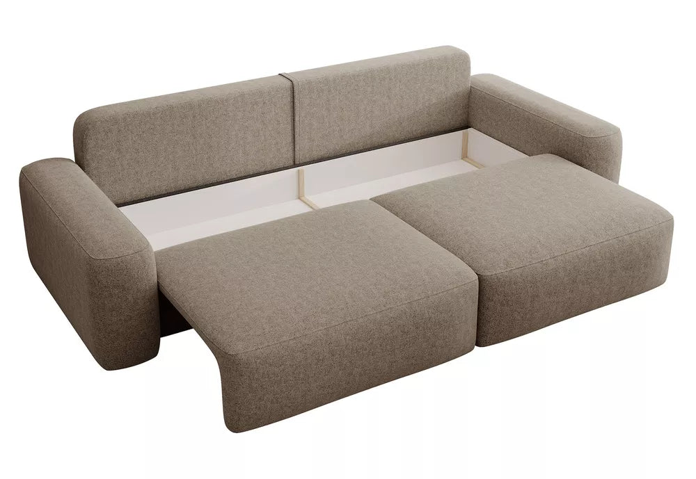 Trivietė sofa Carnos, šviesiai ruda