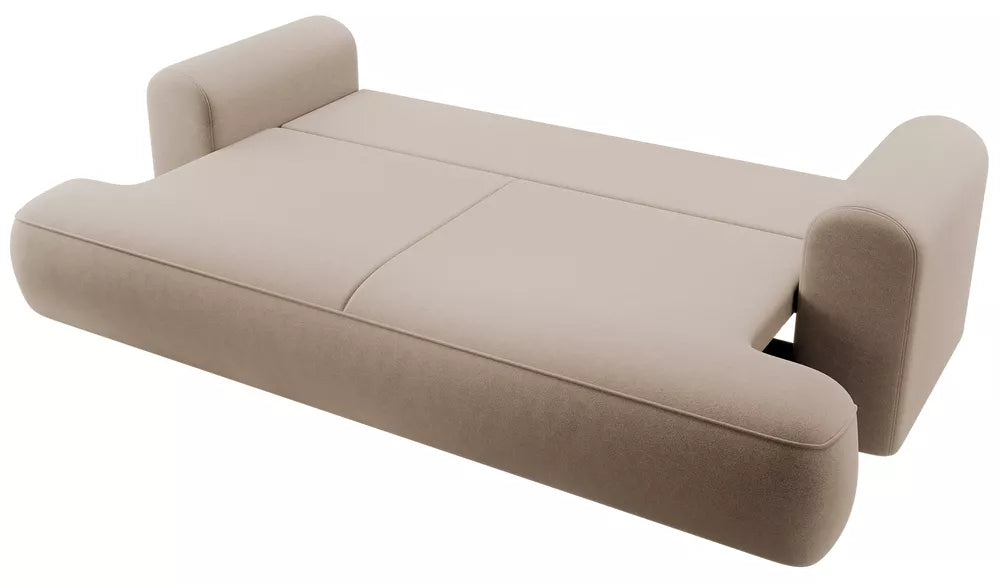 Trivietė sofa Ovo, smėlinė
