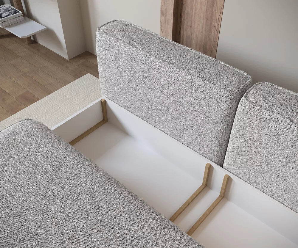 Trivietė sofa Leanno, šviesiai pilka