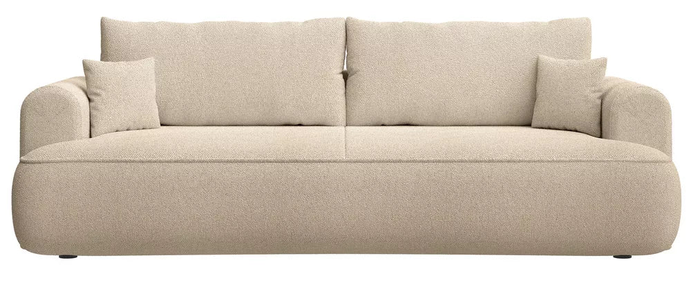 Trivietė sofa-lova Ovo, šviesiai smėlinė