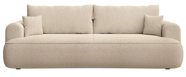 Trivietė sofa-lova Ovo, šviesiai smėlinė