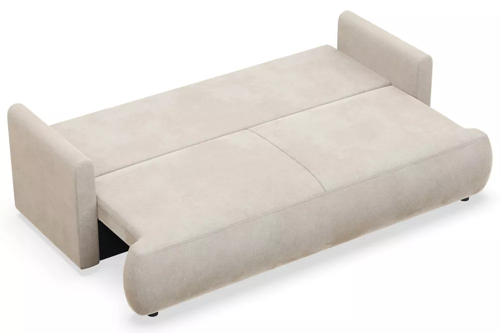 Trivietė sofa Ovo mini, kreminė