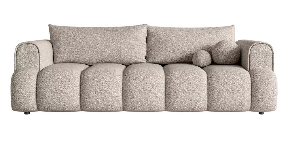Trivietė sofa Dandelino, šviesiai smėlinė