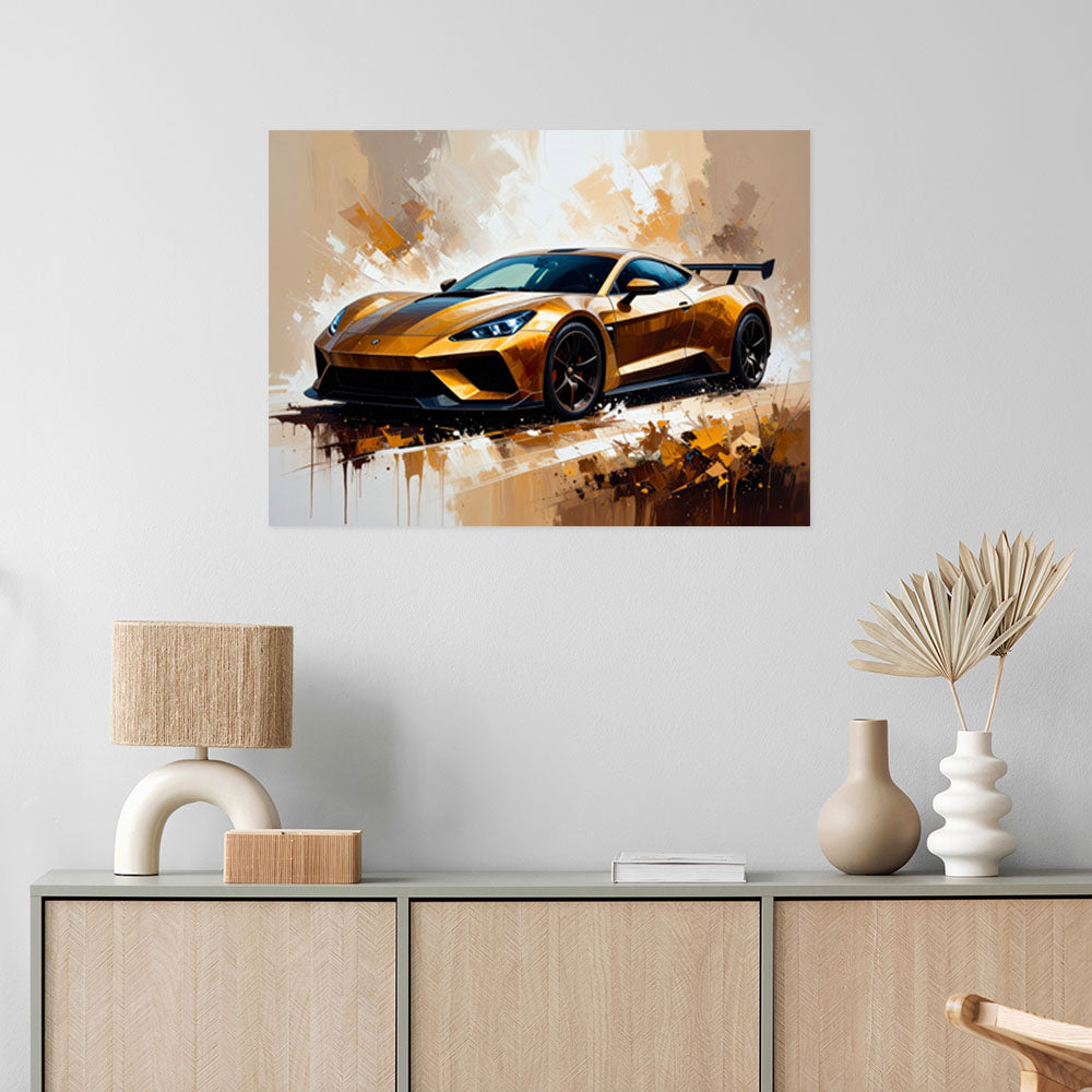Klijuojamas plakatas, Sportinis automobilis