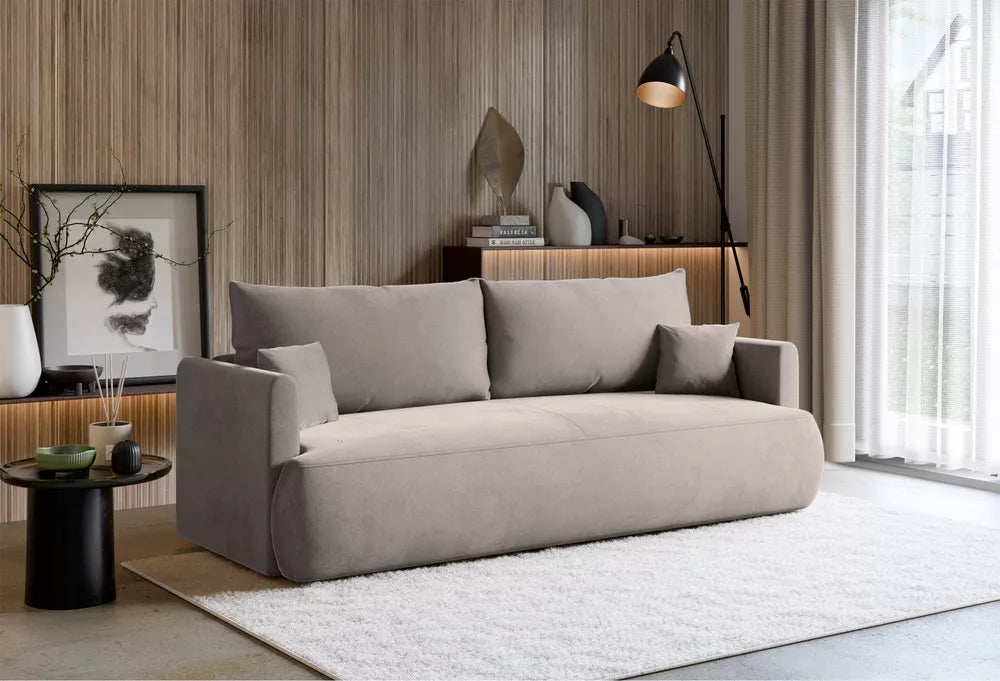Trivietė sofa Ovo mini, pilka