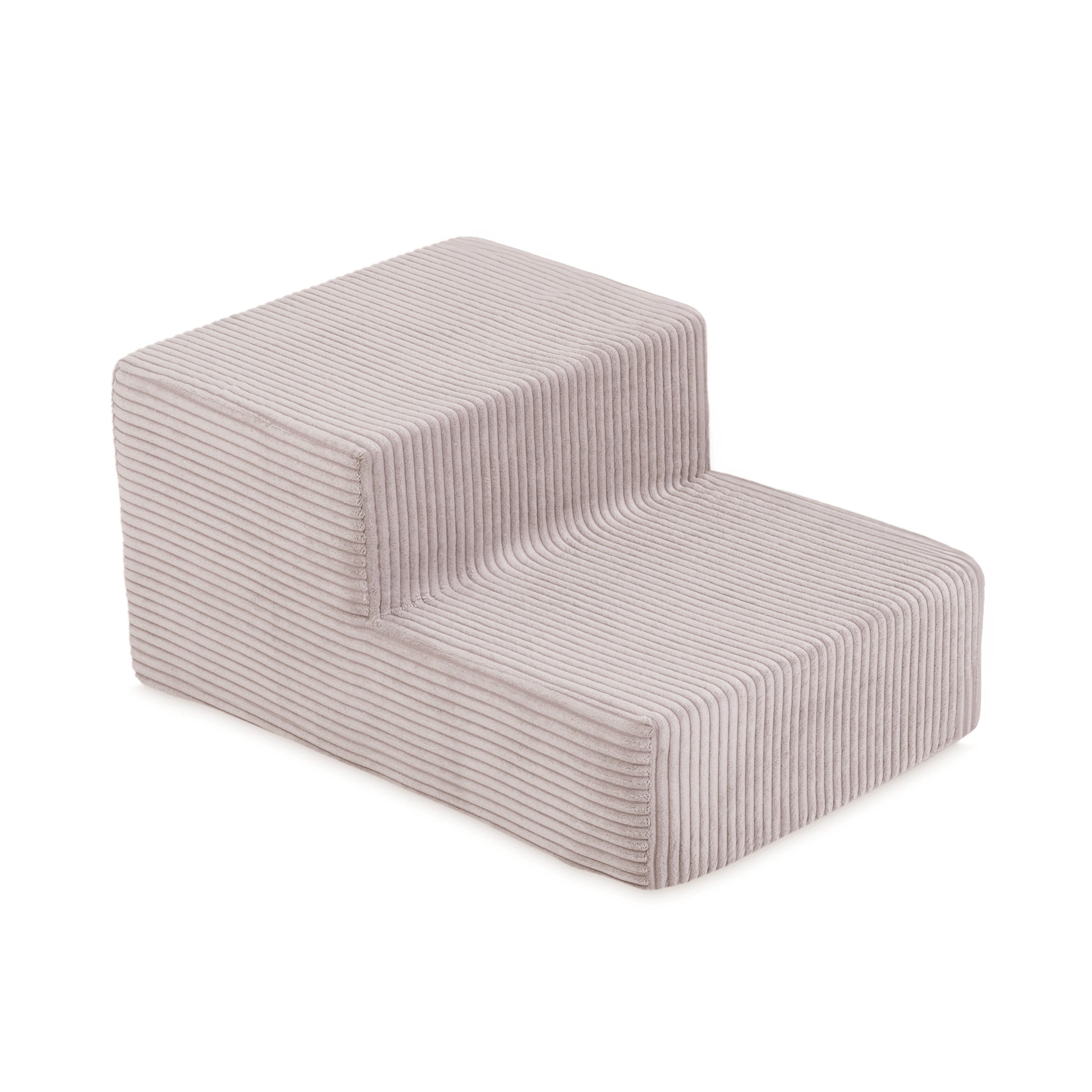 Kamuoliukų baseinas Plush Nest, šviesiai rožinė, premium velvetas, laiptelis, 200 kamuoliukų