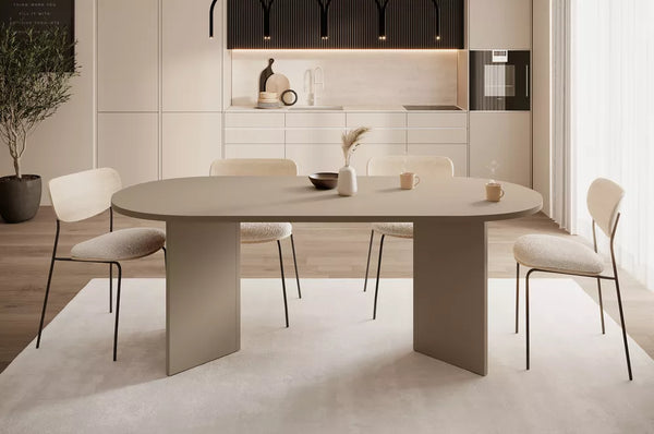 Stalas Ovo, šviesiai rudas