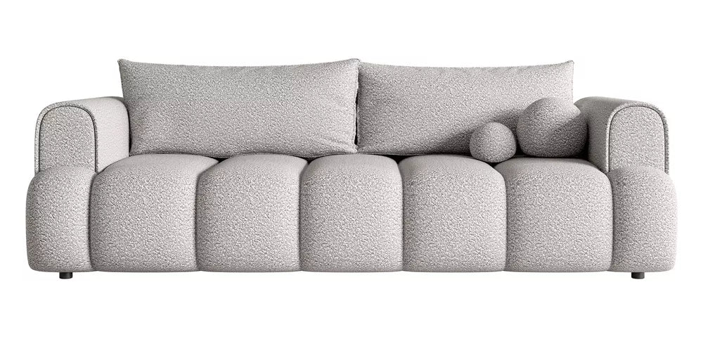 Trivietė sofa su miegojimo funkcija Dandelino, šviesiai pilka