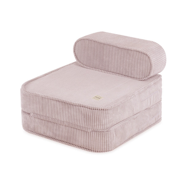 Išskleidžiamas krėslas Plush Nest 150×60×25 cm, šviesiai rožinė, premium velvetas