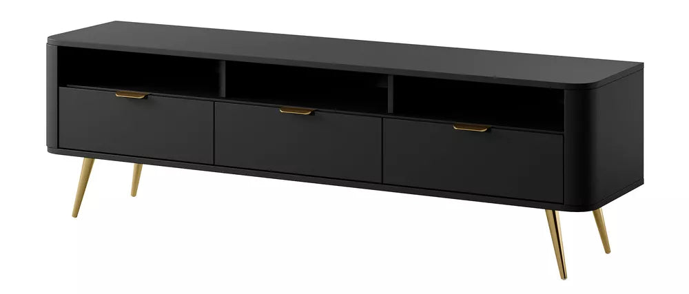 TV spintelė Oval, juoda
