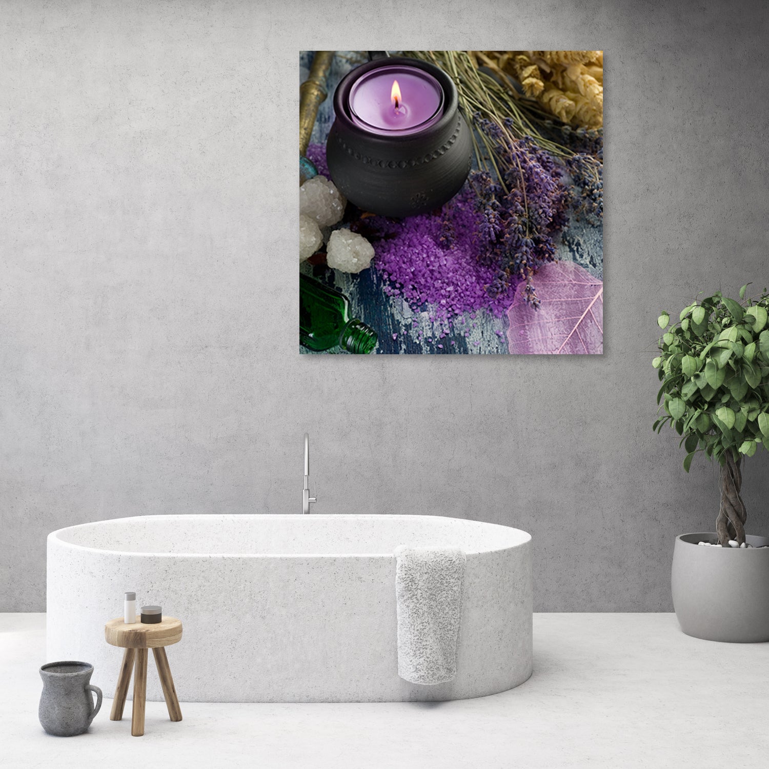 Paveikslas Ant Drobės, Violetinė zen SPA žvakė