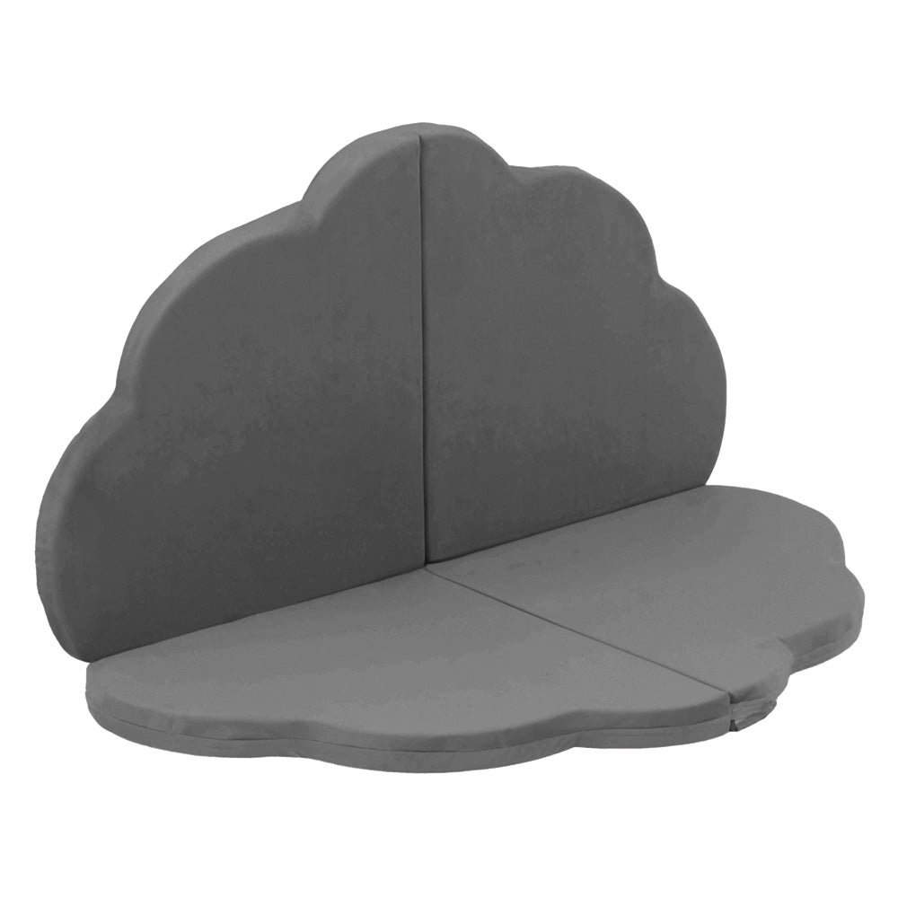 Gėlės formos kilimėlis Plush Nest 120×120×5 cm, pilka, velvetas