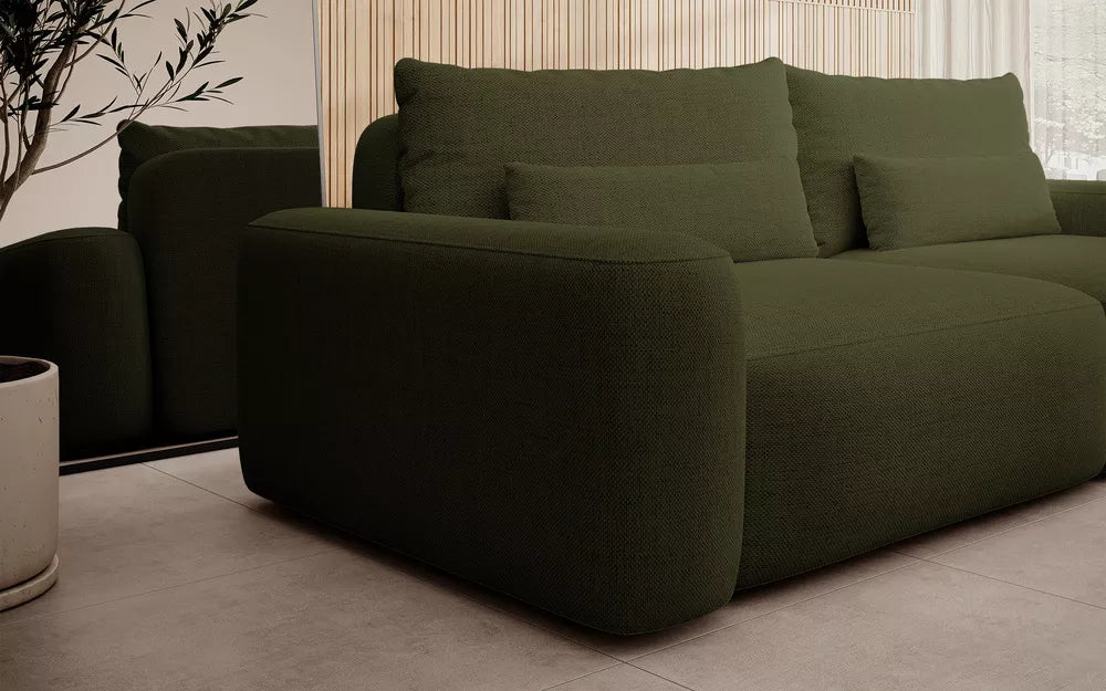 Trivietė sofa Carnos, alyvuogių spalvos