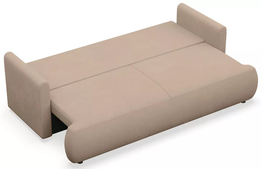 Trivietė sofa Ovo mini, smėlinė
