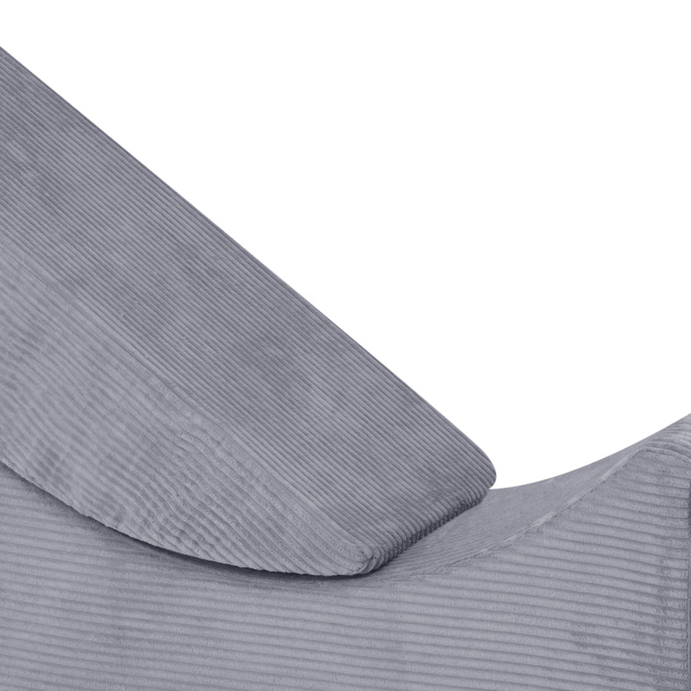Išskleidžiamas Šezlongas Plush Nest 145×35×45 cm, pilka, velvetas