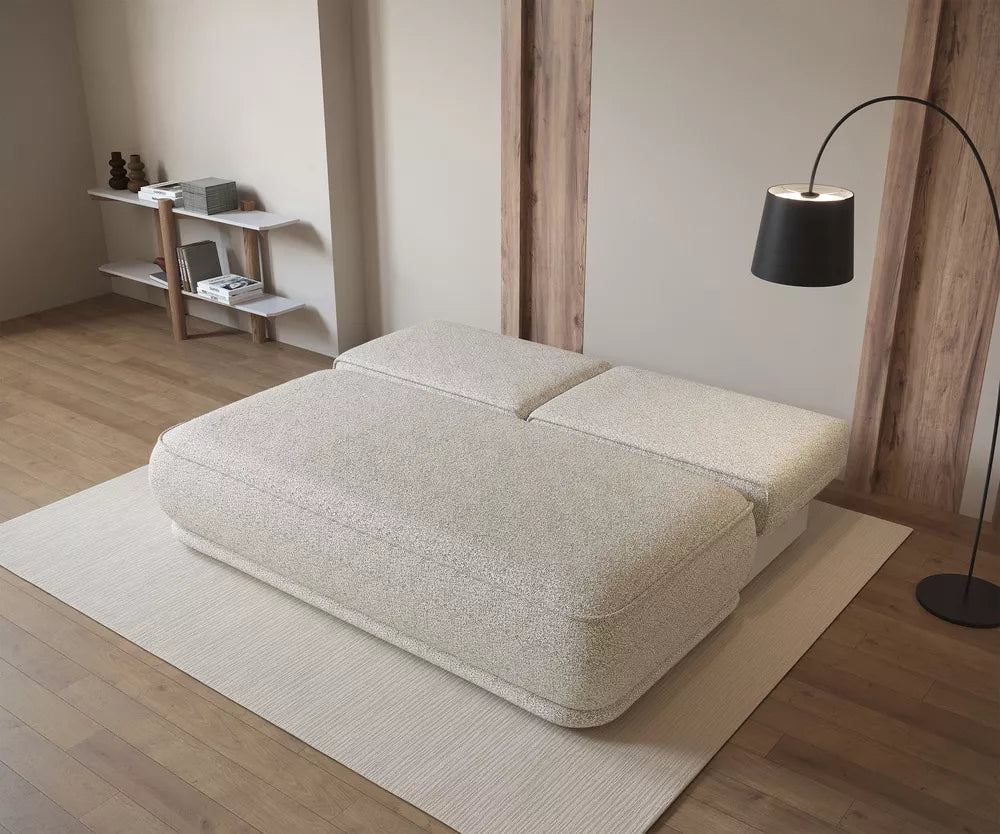 Trivietė sofa Leanno, šviesiai smėlinė